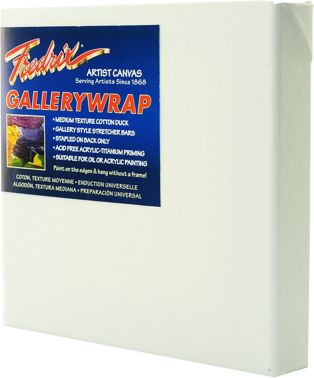 Fredrix 5101 Gallery Wrap Stretched Canvas, 18 by 18-Inch