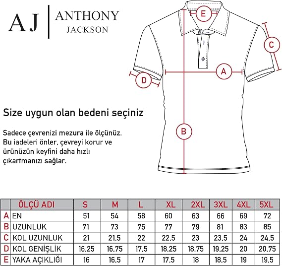 Anthony Jackson Premium Erkek Polo Yaka Tişört Montero