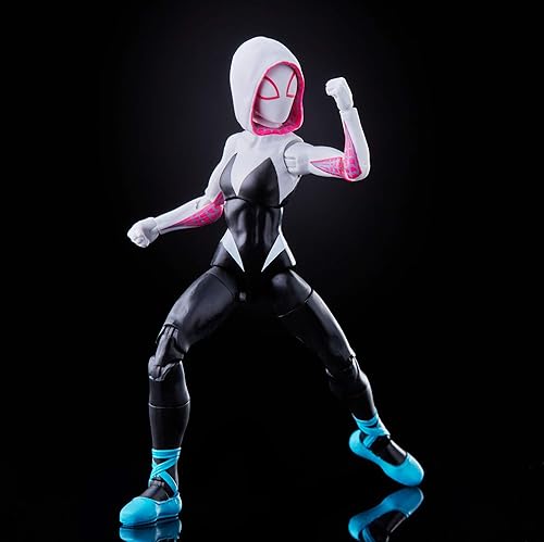 Miniatura 14 de Spider-Man Hasbro Marvel Legends Series Into The Spider-Verse Gwen Stacy - Figura de acción coleccionable de 6 pulgadas, con figura miniatura de