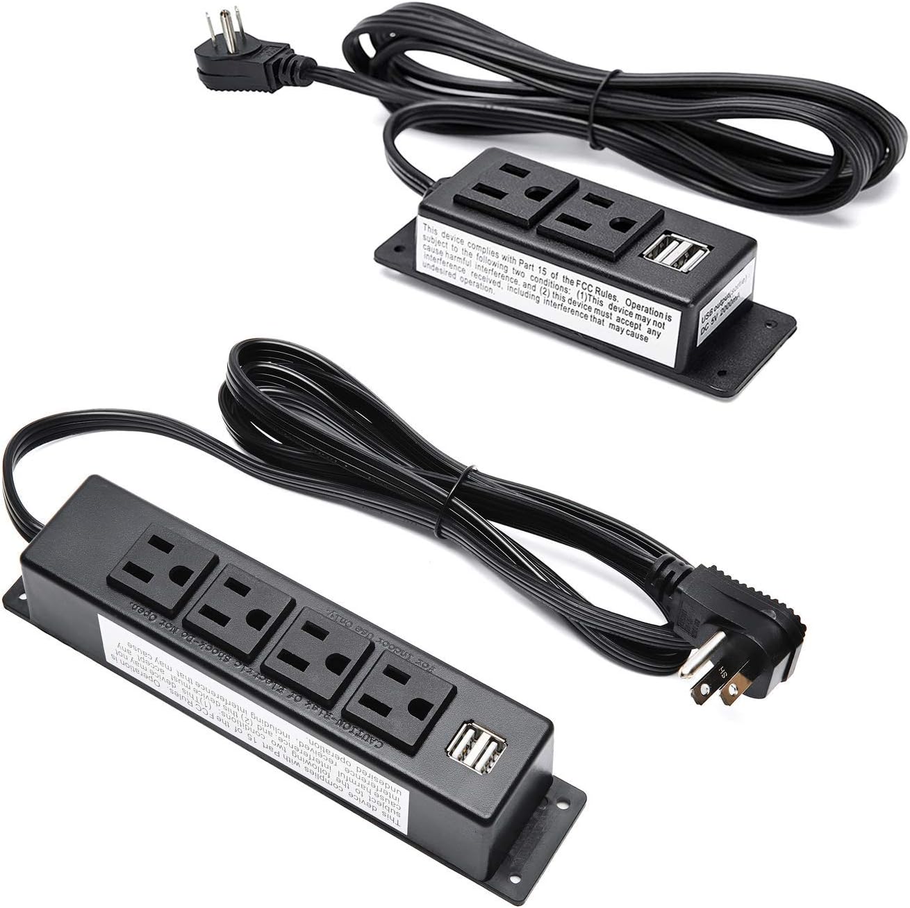 Flat Plug Power Strip, Desk Power Grommet Conference Wall