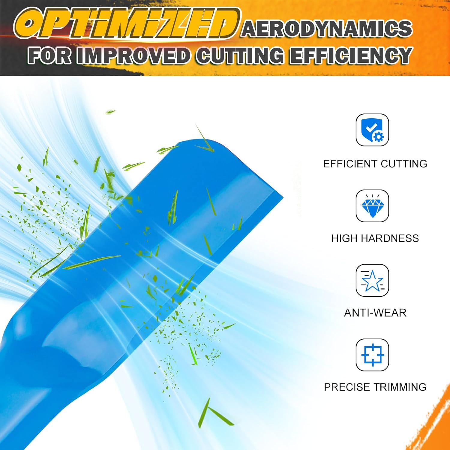 942-05056A 54" 6-Star Blades for Cub Cadet ZT1 ZT2 54 Ultima XT1 XT2 54 Enduro RZT S54 L54 Troy Bilt Mustang XP 54 Craftsman Z 560 T310 Z6900 54 inch Deck Zero-Turn Mower Lawn Tractor (Hi-Lift), Blue
