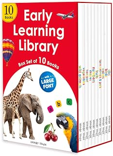 Wonder House Books Early Learning Library: 10 Big Board Books Set - ABC, Numbers, Colors, Shapes, Animals for Toddlers Ages 1-4
