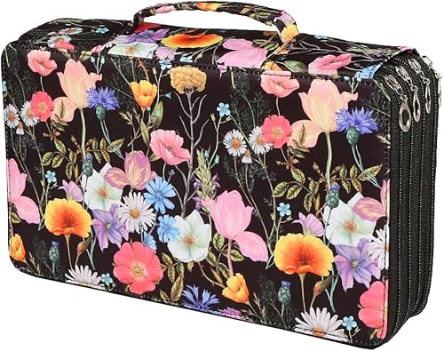 Lbxgap Estuche organizador portátil de colores con ranura para 300 lápices con patrón de impresión para lápices de acuarela Prismacolor, lápices de