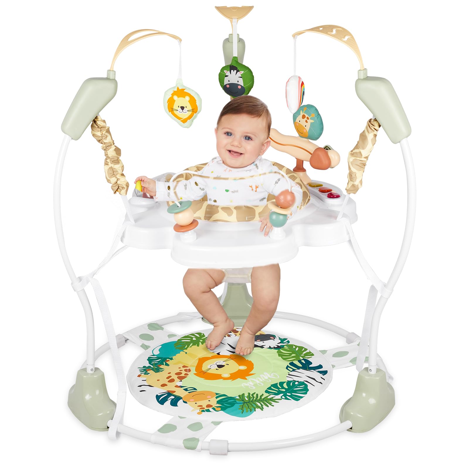 Centro de actividades para bebés Otrolepota Saltadores y hamacas para bebés con luces musicales Juguetes para bebés Asiento giratorio de 360° 3 alturas ajustables Centro de juegos y aprendizaje para bebés durante 6 meses