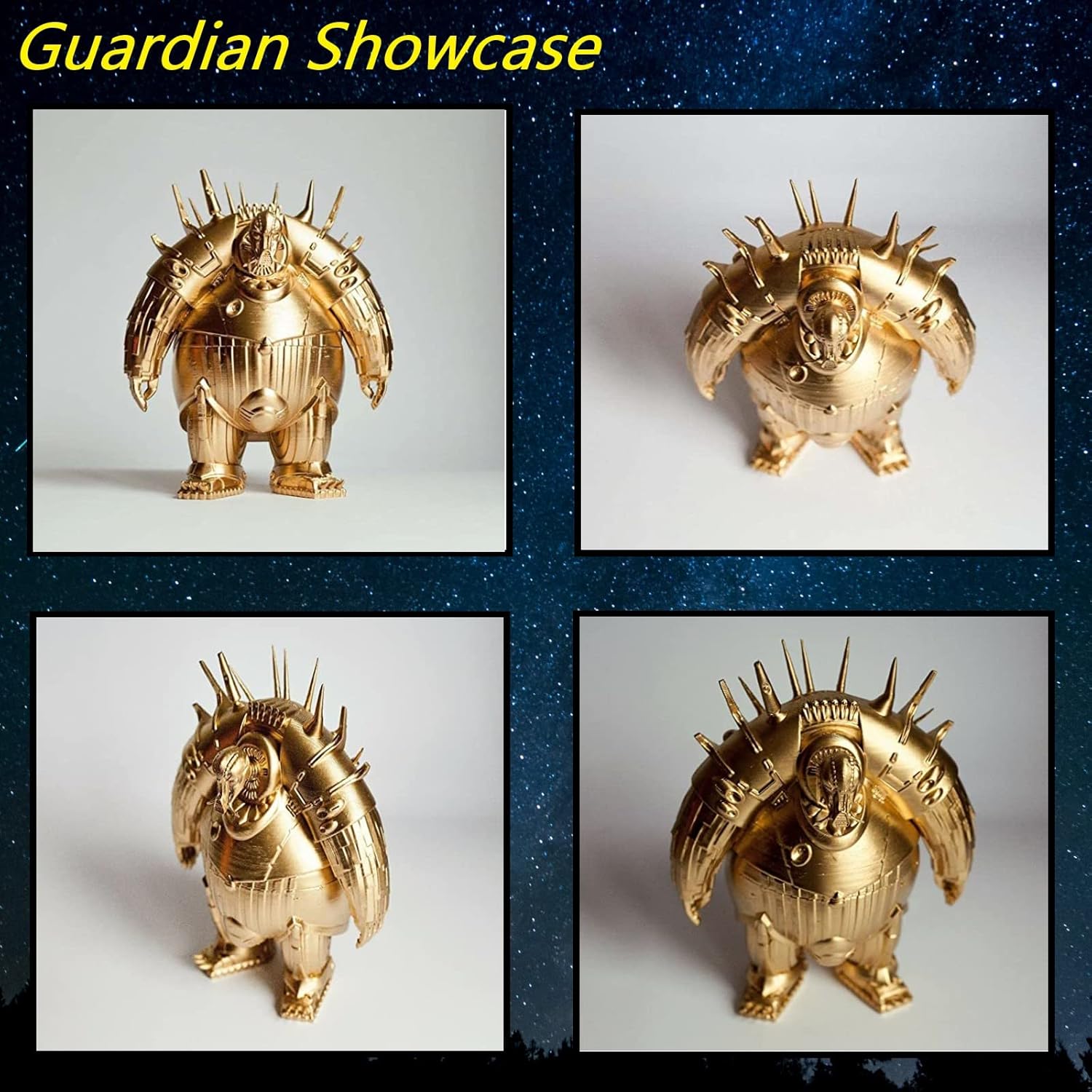 Mondoshawan - The Fifth Element, Guardian of The Two Element Stones, Large Collection Sculpture, Home Desk Decoration