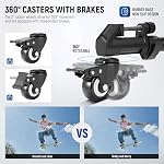 NEEWER Photography Tripod Dolly, Heavy Duty 33lbs Capacity Tripod Wheels with 2 inch Rubber Wheels, Adjustable Leg Mount and Carry Bag for Canon Nikon Sony DSLR Cameras Camcorder Photo Video Lighting