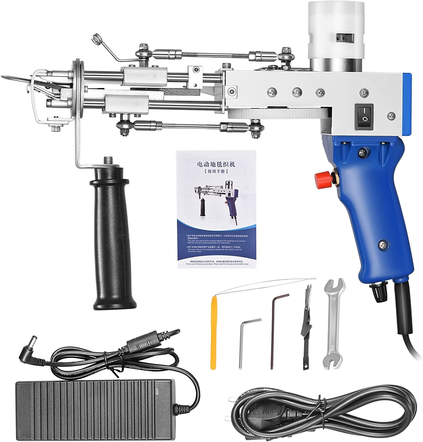 Aomdom Tufting Gun Cut Pile 7-21 mm Rug Machine 5-40 Stiche/Seg Einstellbare Geschwindigkeit