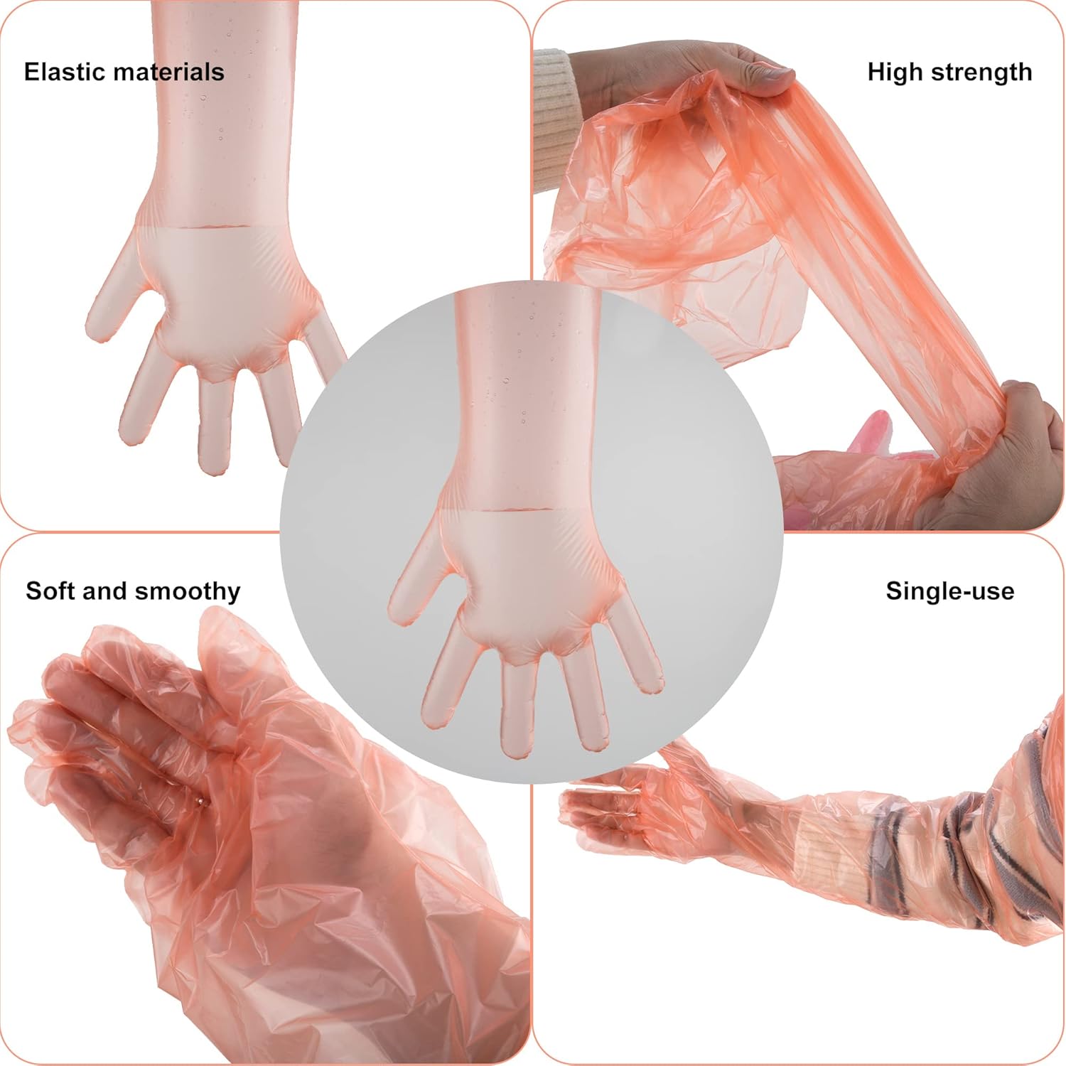 24 Pairs Field Dressing Gloves Gut Mitten Cleaning Deer Field Dressing Gloves Disposable Gutting Mittens Orange Black Plastic Gloves Long and Short Gut Mitten Combo Pack for Gutting Field Dressing : Sports & Outdoors