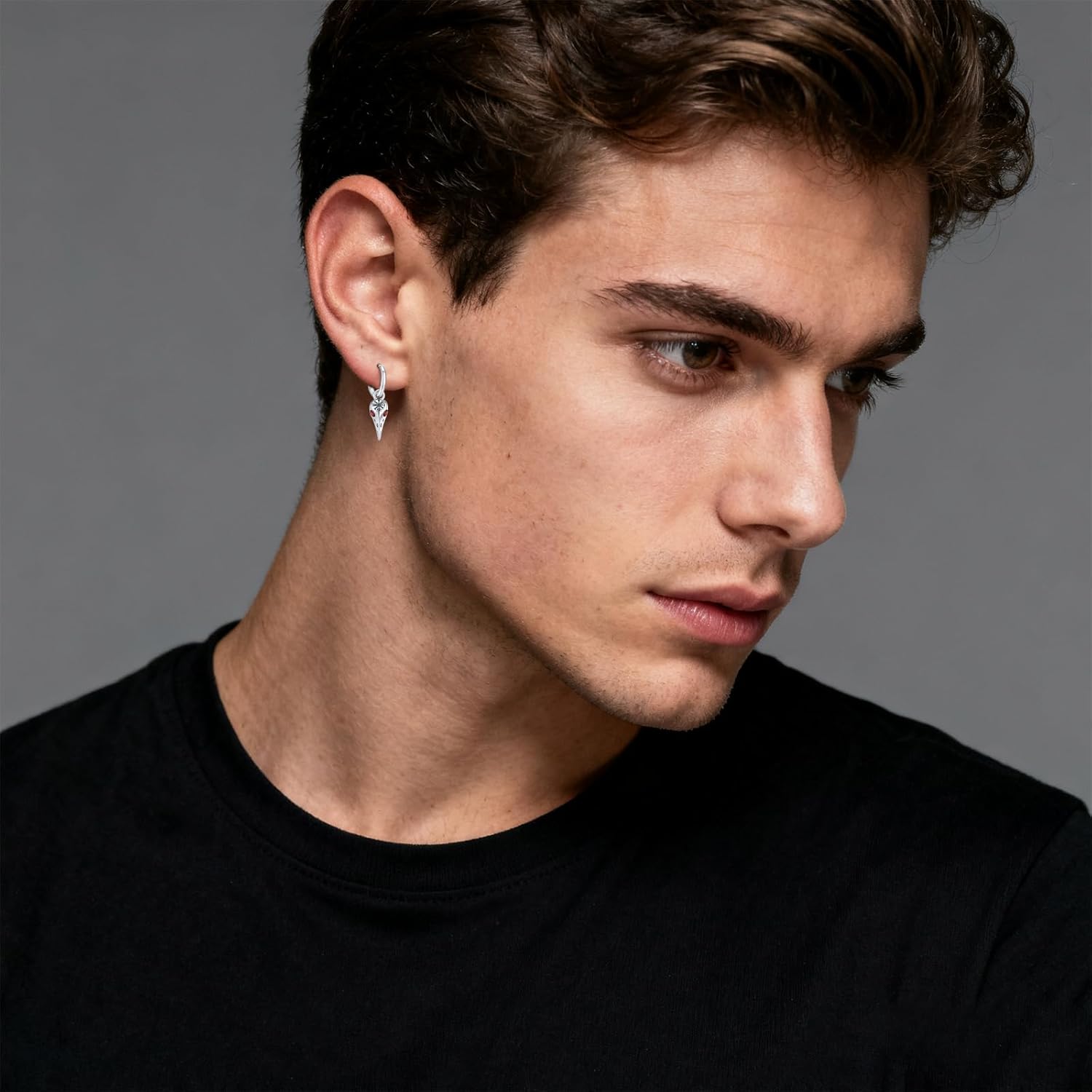 Sword/Dagger/Axe/Raven/Arrowhead Dangle Earrings for Men Women 925 Sterling Silver Turquoise Malachite Oxidized Earrings Punk Jewelry Gothic Halloween Christmas Gifts - Image 3