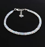 Vista 21 de Pulsera ajustable de plata esterlina 925 con cuentas completas para mujer, cuentas de piedras preciosas naturales, pulsera delicada, regalo