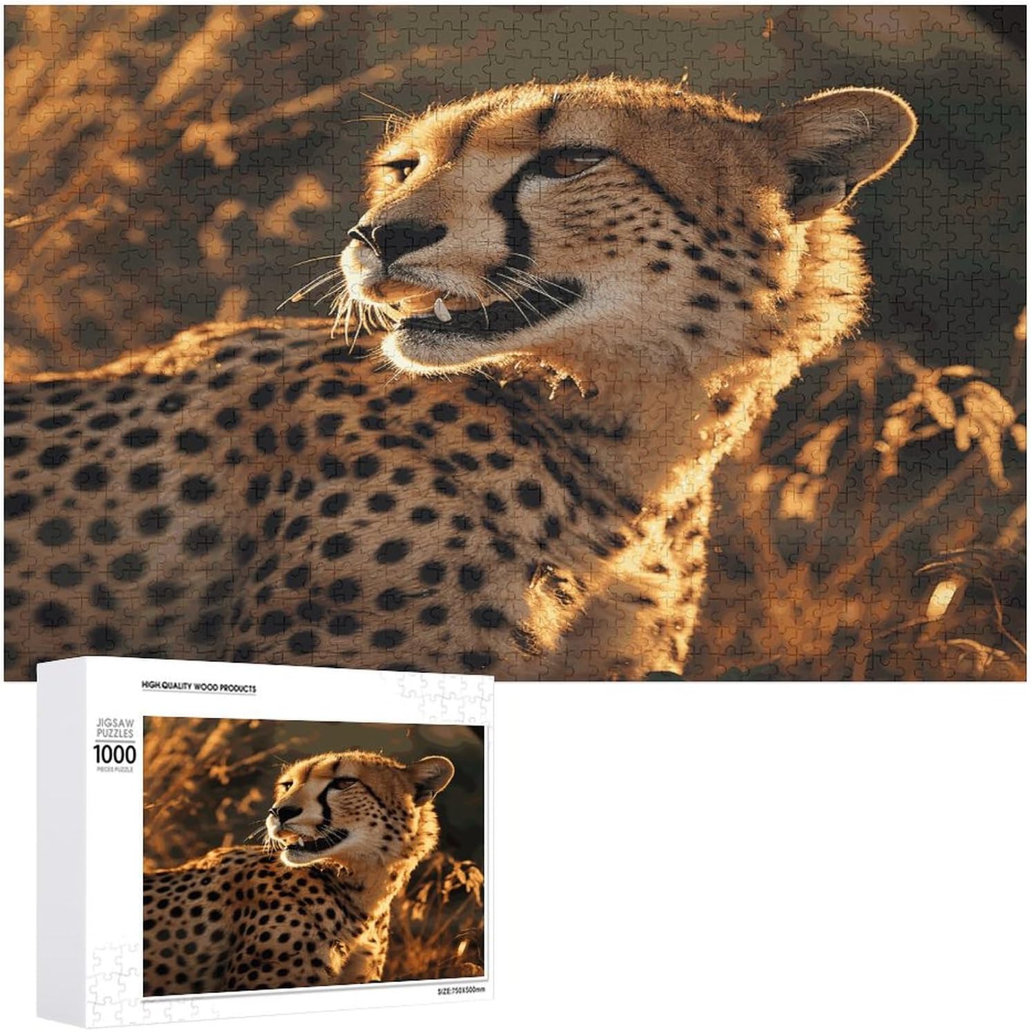 Wooden Puzzle for Adults, Suitable for Home Use, Cheetah Printed, Perfect Match
