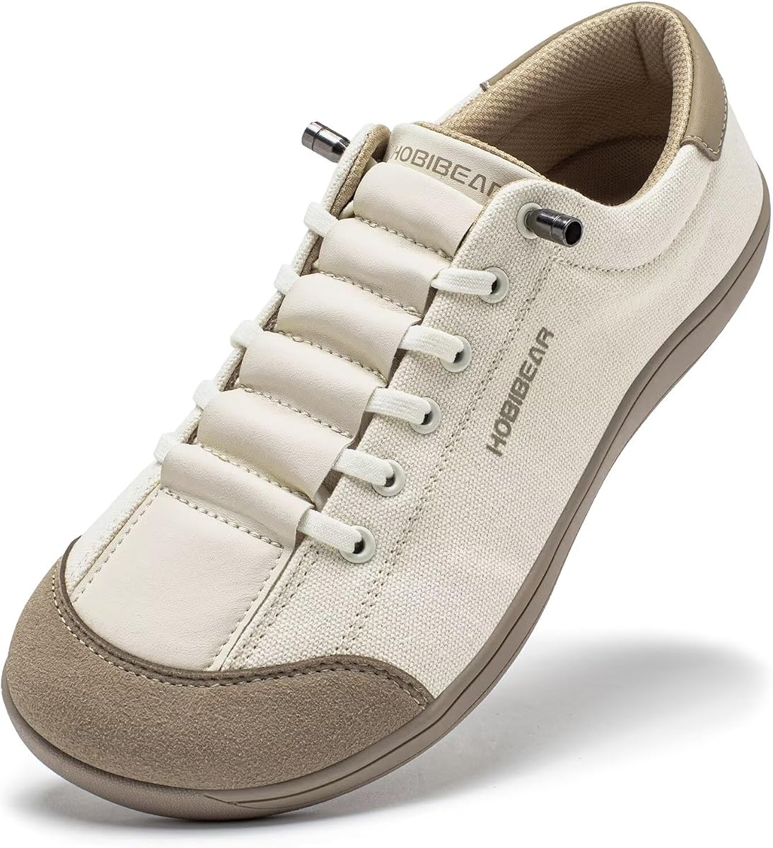 HOBIBEAR Barefoot Minimalist Shoes Hombre | Zero Drop | Zapatos sin cordones de lona de ancho ancho