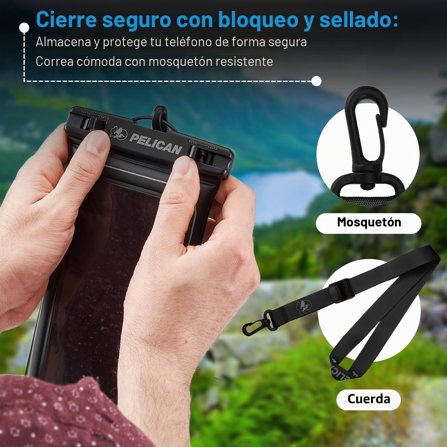Case-Mate Pelican Marine - Funda Impermeable IP68 (tamaño Regular) - Funda Flotante Impermeable para teléfono