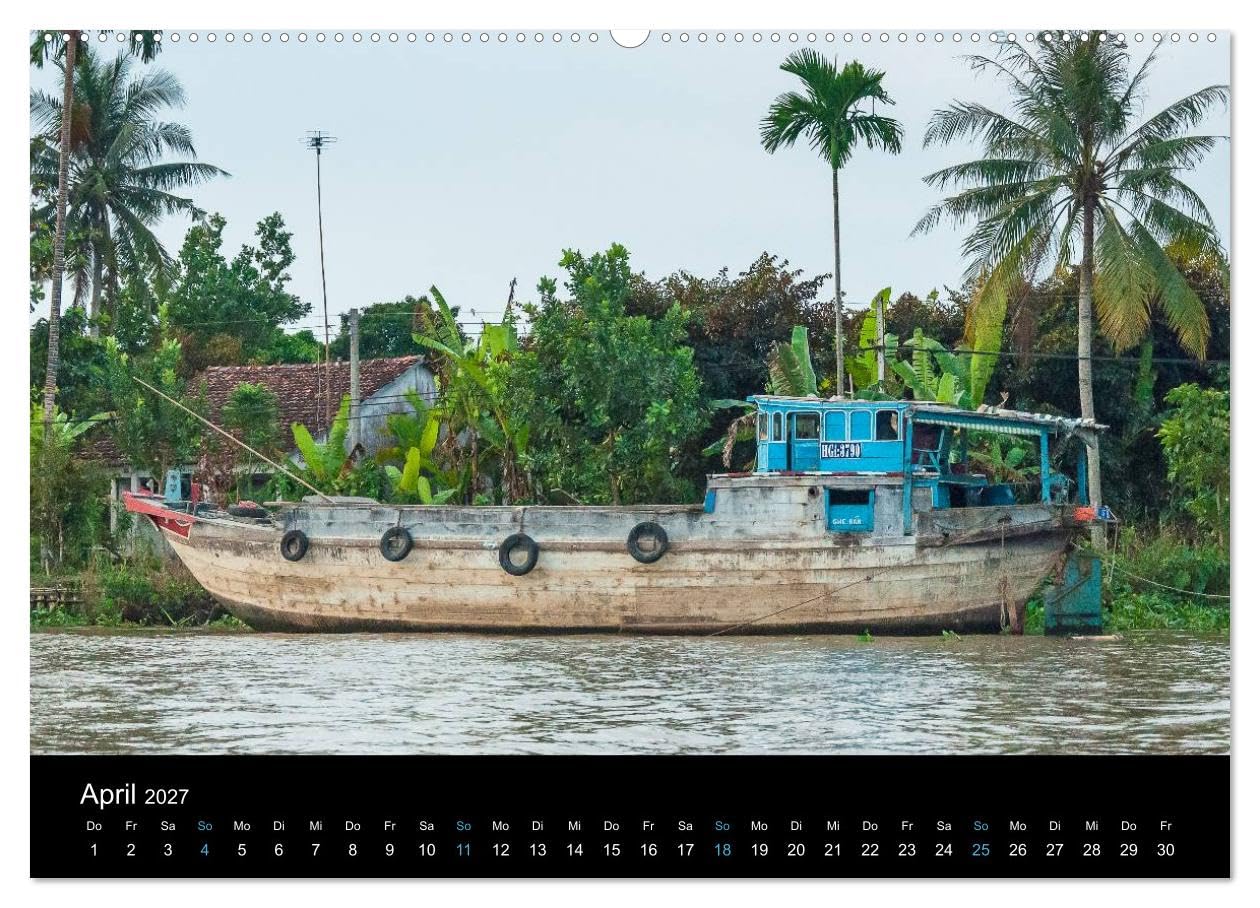 CALVENDO - Das Mekong-Delta (Wandkalender 2027 DIN A2 quer), Monatskalender: Eine Fotoreise durch das faszinierende Mekong-Delta. Ein Kalender mit Feiertagen für Österreich.
