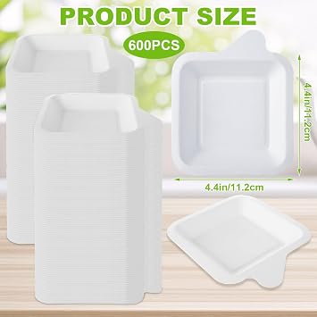 600 PCS Small Paper Plates 4 Inch Dessert Plates Disposable