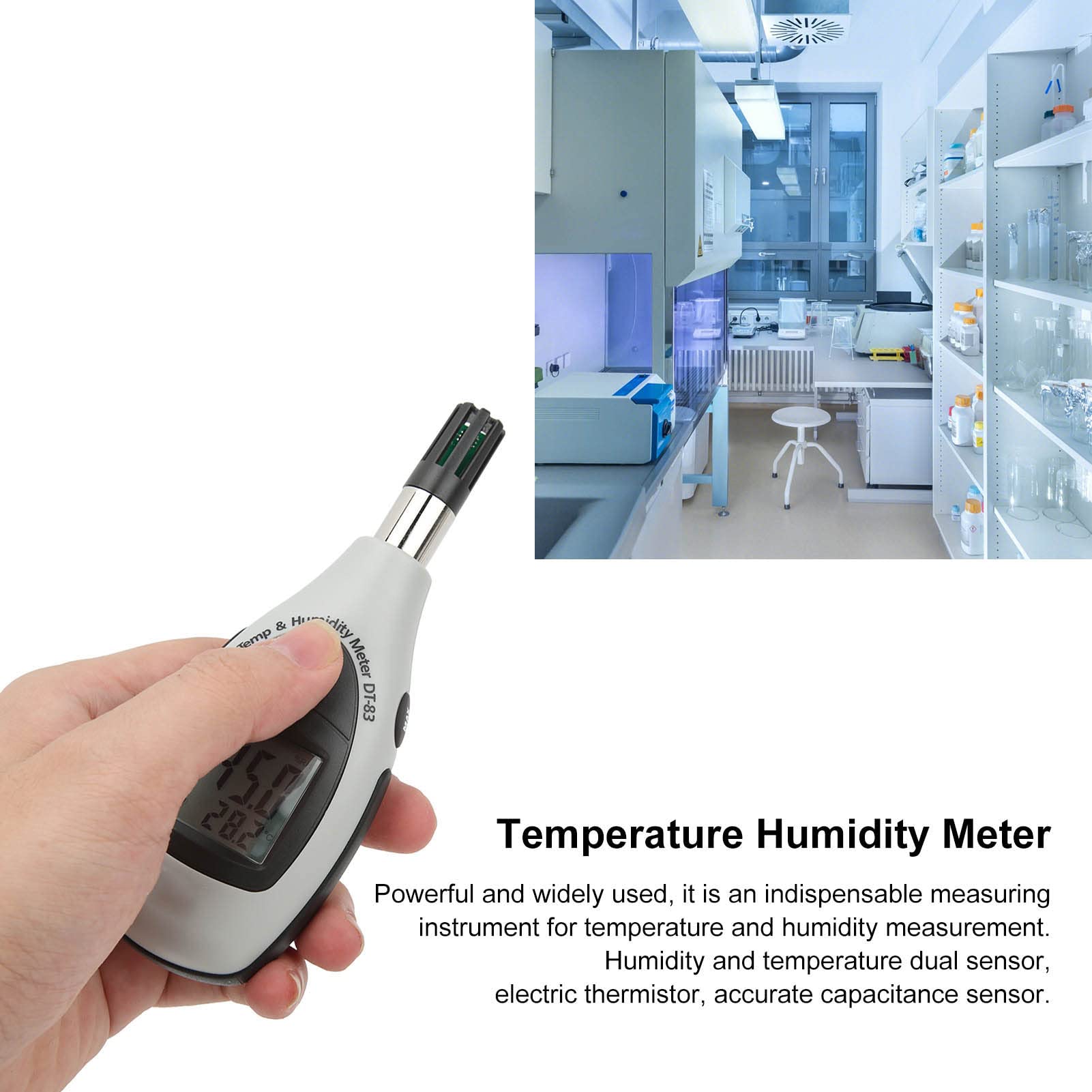 Medidor de Temperatura y Humedad DT‑83