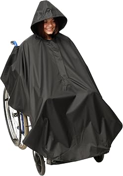 Bramble - Waterproof Wheelchair Poncho Cover Full Body Coverage, Windproof & Protects from Rain, Universal Fit for Mobility Scooter & Wheelchairs