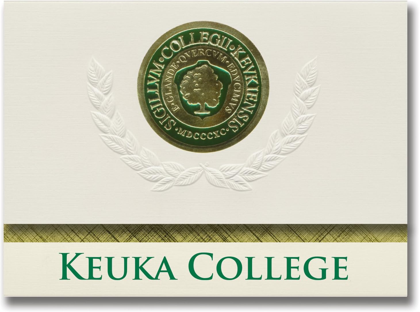 Signature Announcements Keuka College Graduation Announcements, Platinum style, Elite Pack 20 with Keuka College Seal Foil