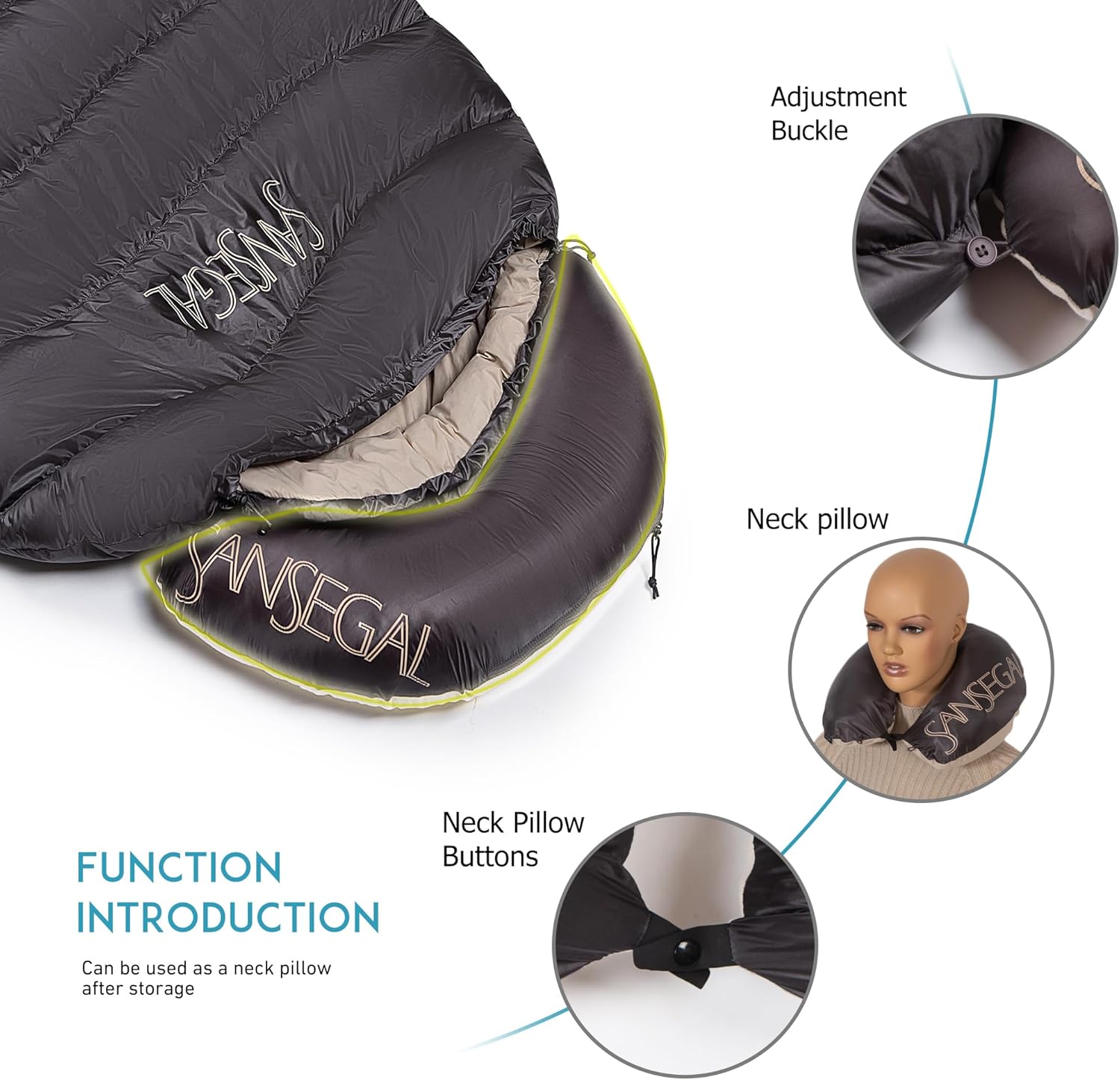 Down Sleeping Bag Ultralight Mummy Backpacking Sleeping Bags for Adults Camping Hiking Outdoor with 600 Fill Power Duck Down