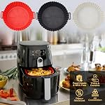 SAMNATE 3PCS Silicone Air Fryer Liners – Reusable air Fryer – Fits Most Silicone air Fryer – Non-Stick AirFryer Accessories – Airfryer Liners 8-10QT– Air Fryer Liners