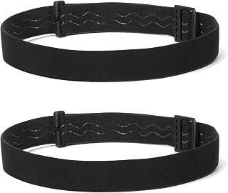 2pcs Headlamp Strap Replacement, Elastic Headlamp Band Replacement, Anti-Slip Headlamps Retention Strap, Adjustable Comfortable, Fits Most Headlamps, Black.