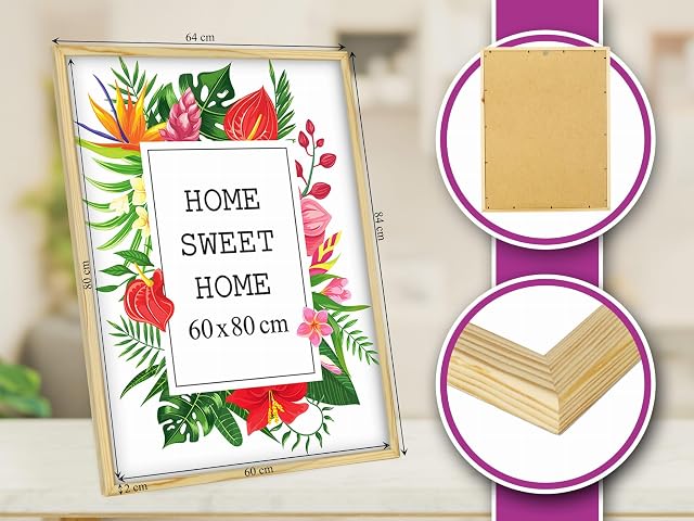 Foto 7 de 7 de MG Design Set de 3 Marco Madera natural 60 x 80 cm