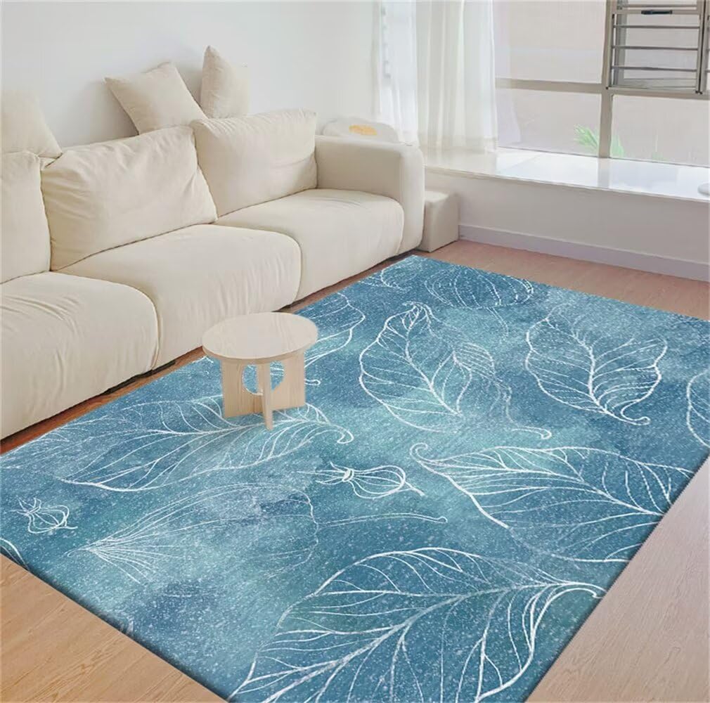 Grand tapis chambre bleu 120x170 abstrait et tapis garcon
