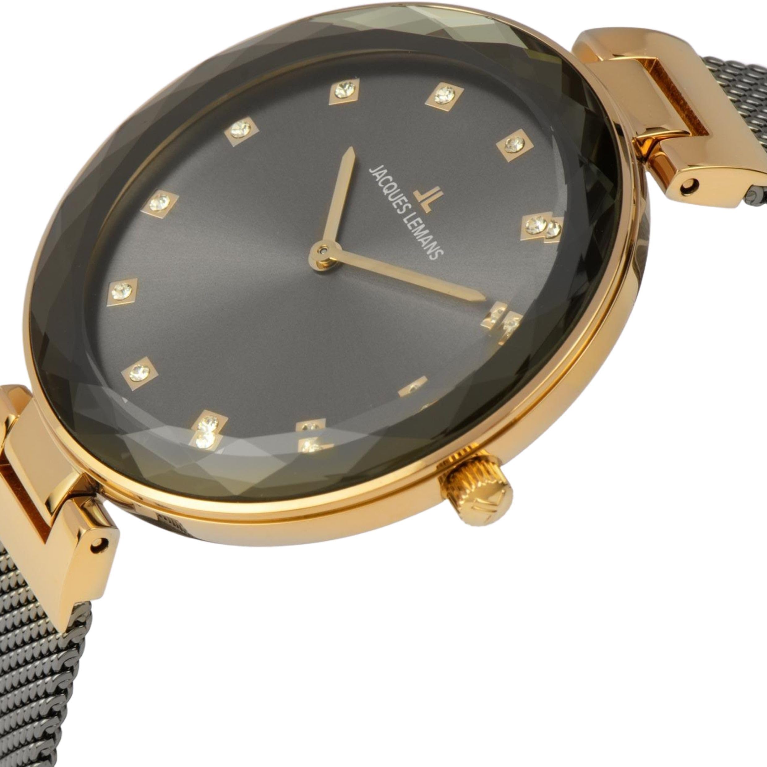 JACQUES LEMANS - Armbanduhr Milano - Quartz Uhrwerk - Gehäusedicke: 7.5 mm - Edelstahl - 5 ATM