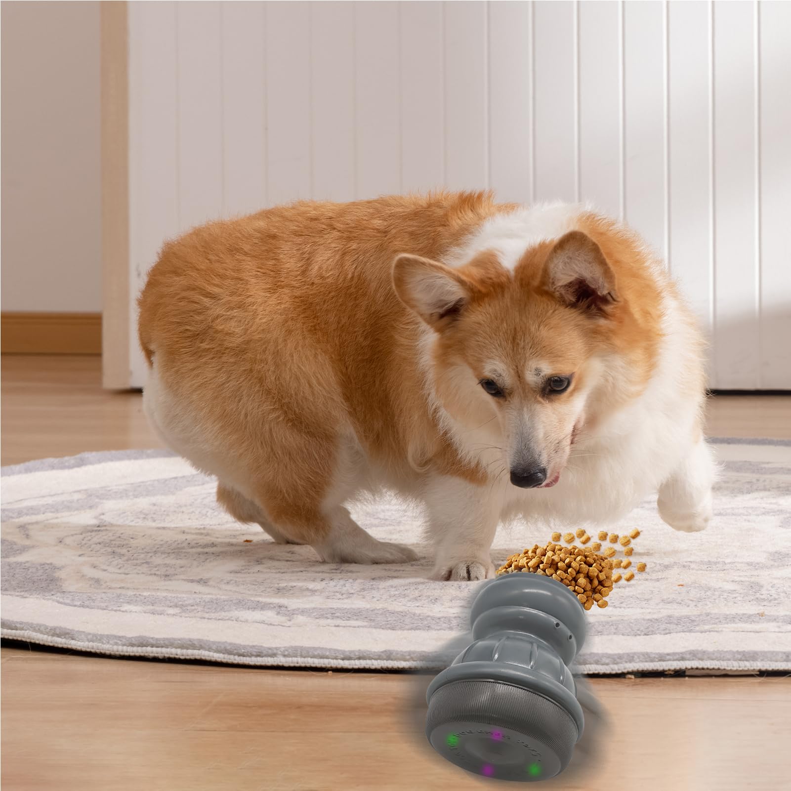 Jouet interactif intelligent à mâcher pour chien avec technologie de pause automatique ABS jouets à mâcher pour chiens, distributeur de friandises pour mâcheurs agressifs pour chiens de petite