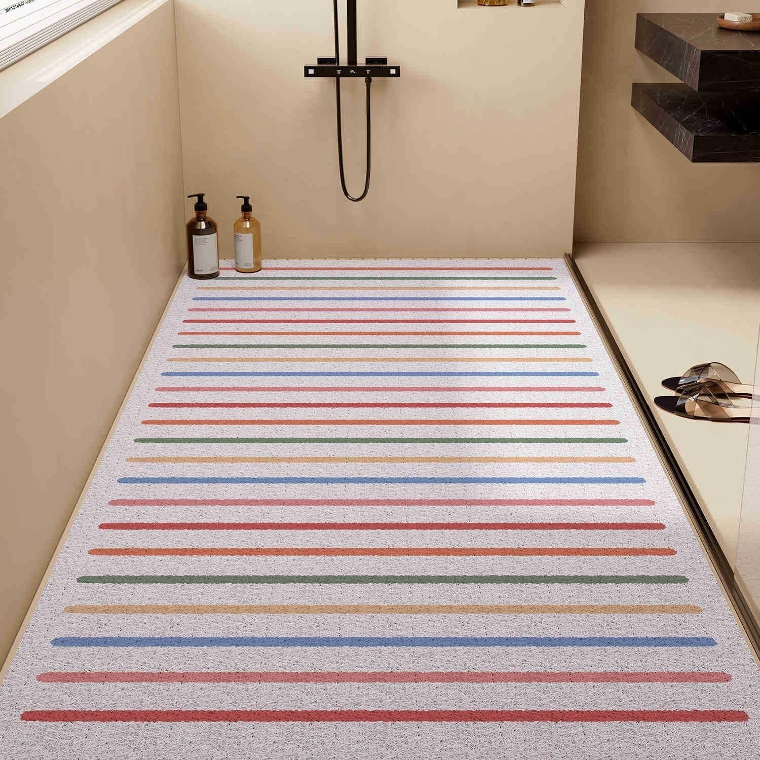 Tapis de Bain en luffa en Caoutchouc Souple, imprimé et coloré, adapté aux sols de Douche