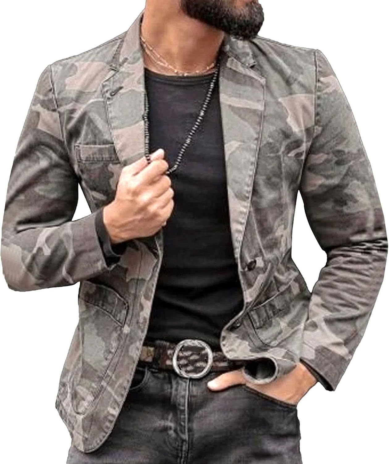 Men Variety Style Business Blazer Coats Notched Lapel Two Button Suit Jacket Fall Classic Smart Casual Sport Coat