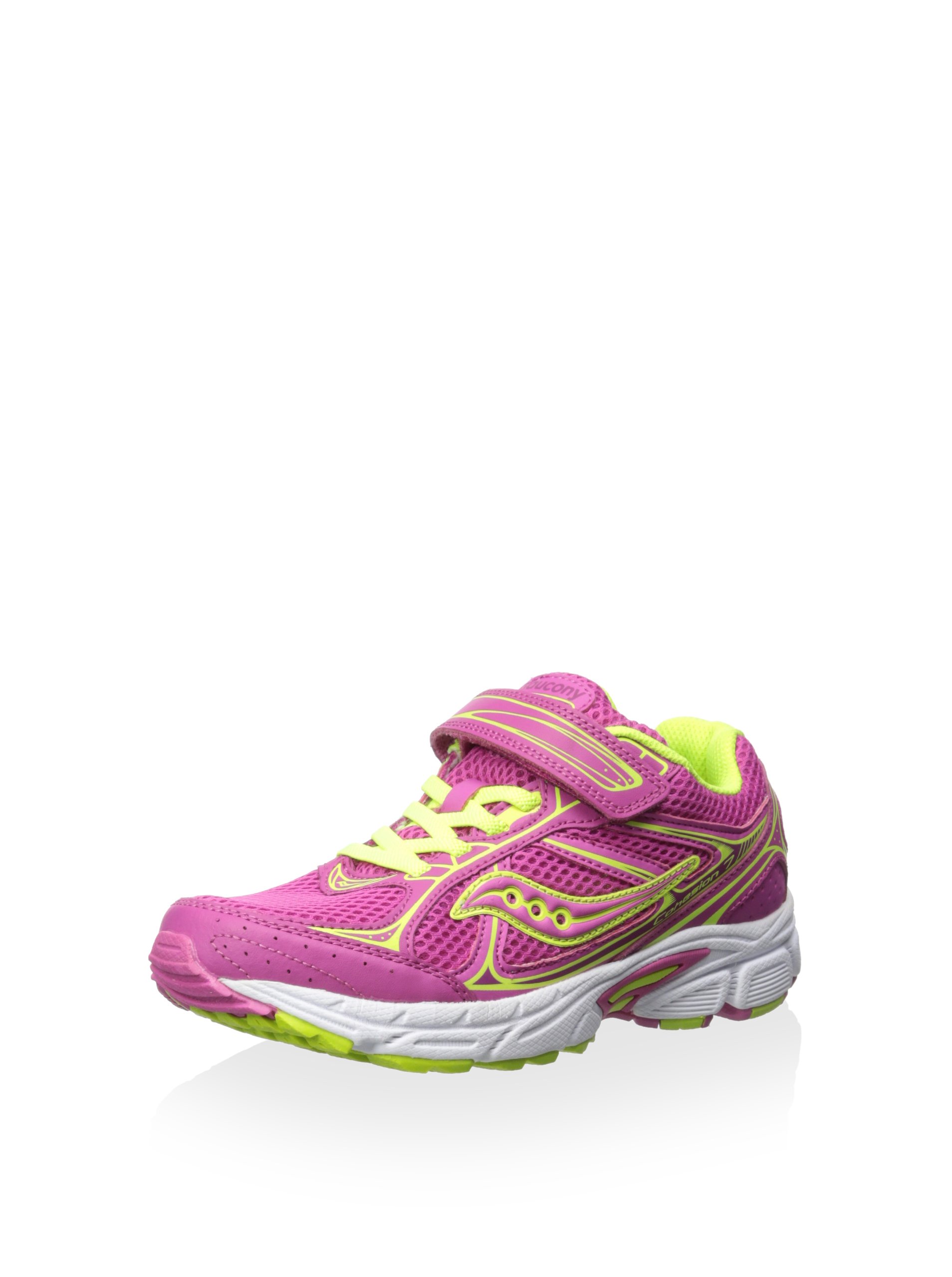 Saucony Kid's Cohesion Sneaker, Magenta Multi, 5.5 M US Big Kid