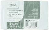 Mead Index Cards, Note Cards, Plain, 100 Count, 3" x 5", White (63352) – view 2