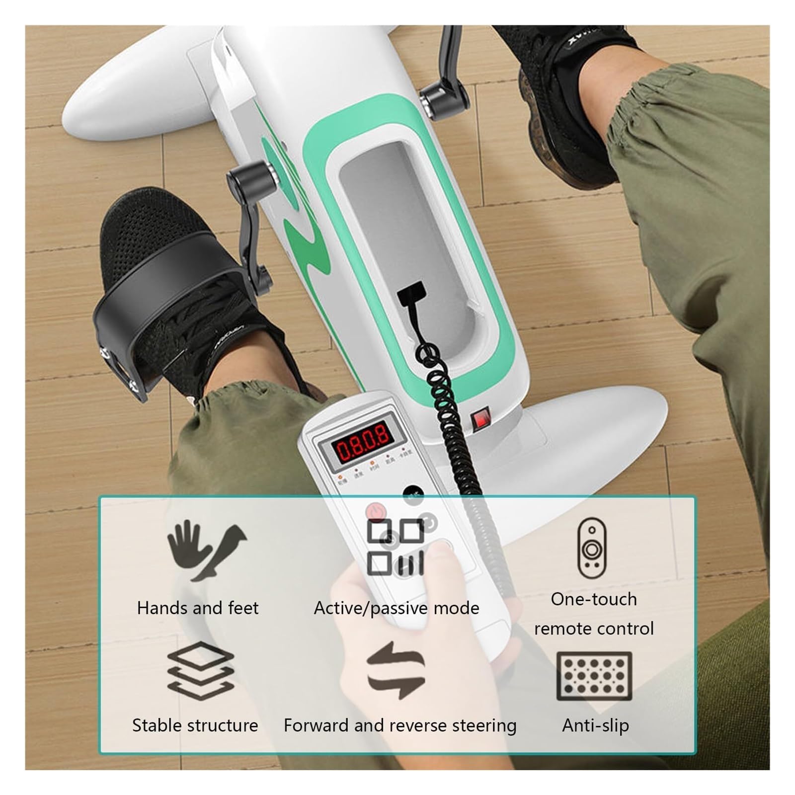 Elektrisches Untertisch-Fahrrad, Motorisierter Pedaltrainer Mit Fernbedienung Und 12 Geschwindigkeitsstufen– Ideal Für Senioren, Rehabilitation Und Aktive Bewegung Am Arbeitsplatz