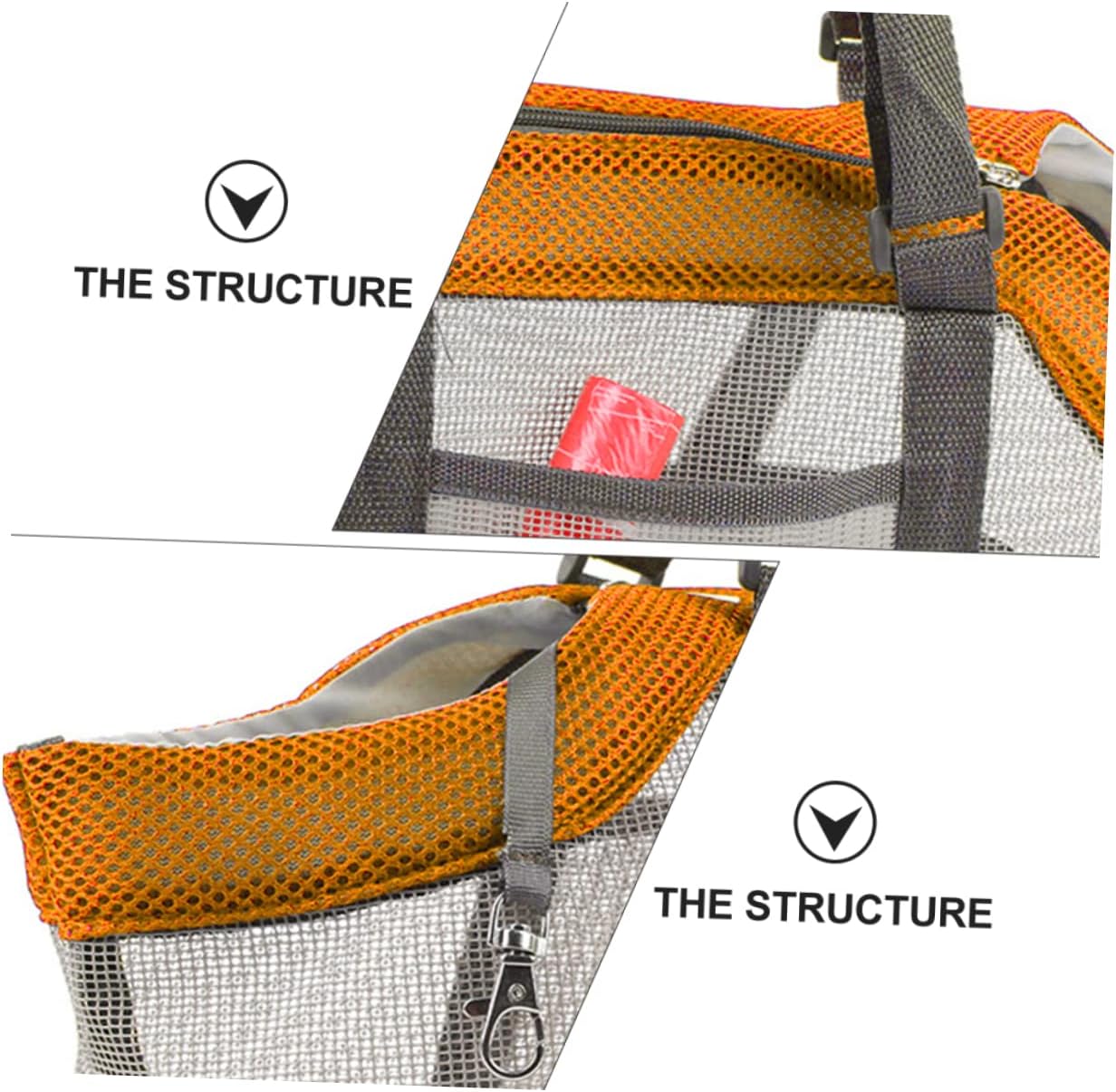 Breathable Mesh Pet Carrier Bag Large Soft-Sided Dog Cat Travel Tote with Head Out Opening Lightweight Portable Pet Outing Handbag 17.3X9.8X9 in