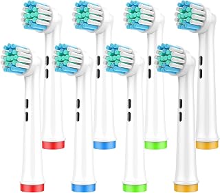 Toothbrush Heads for Oral B, 8 Pack Precision Clean Electric Toothbrush Replacement Heads Medium Soft Dupont Bristles Replacement Toothbrush Heads for Oral Health and Plaque Removal