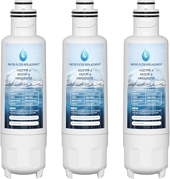 HX2019F-A HX2019FR-A Water Filter Replacement, Compatible With Hisense HRM260N6TSE, HRFD560SW, HRCD585BW, HRFD634BW, HRCD650BW, HRCD586TBWB and Mora MRM260N6TSE 3 Pack