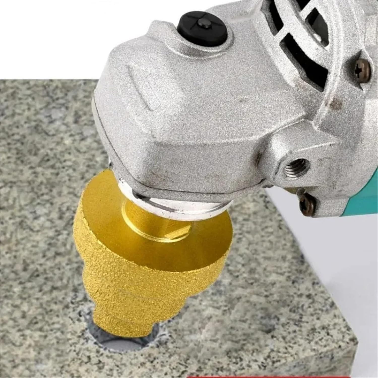 Diamond Beveling Chamfer Bit Set 2 Pcs 20-50mm Brazing Step Drill Bit Diamond Chamfer Router Angle Grinder Hole Saw Tile Stone Marble Edge Trimming Cutter Tool(M14 Thread)
