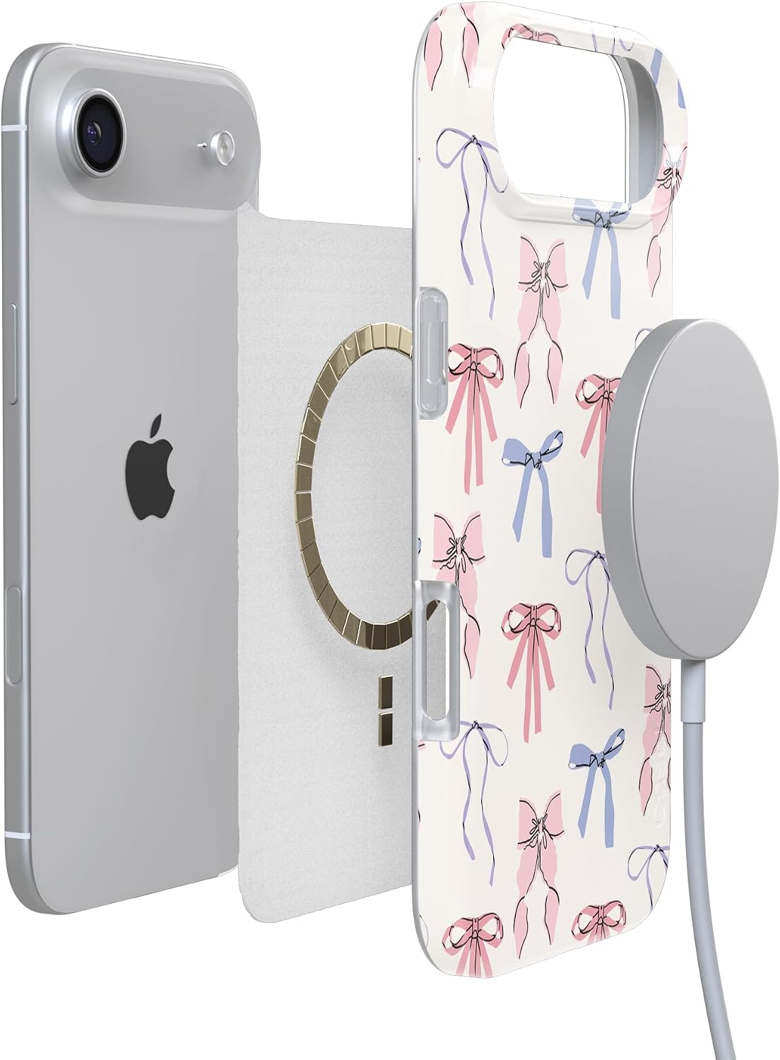 Casely iPhone 17 Air Case | Coquette Girlie | Pastel Bows | Compatible with MagSafe | Classic Ultra Slim Design