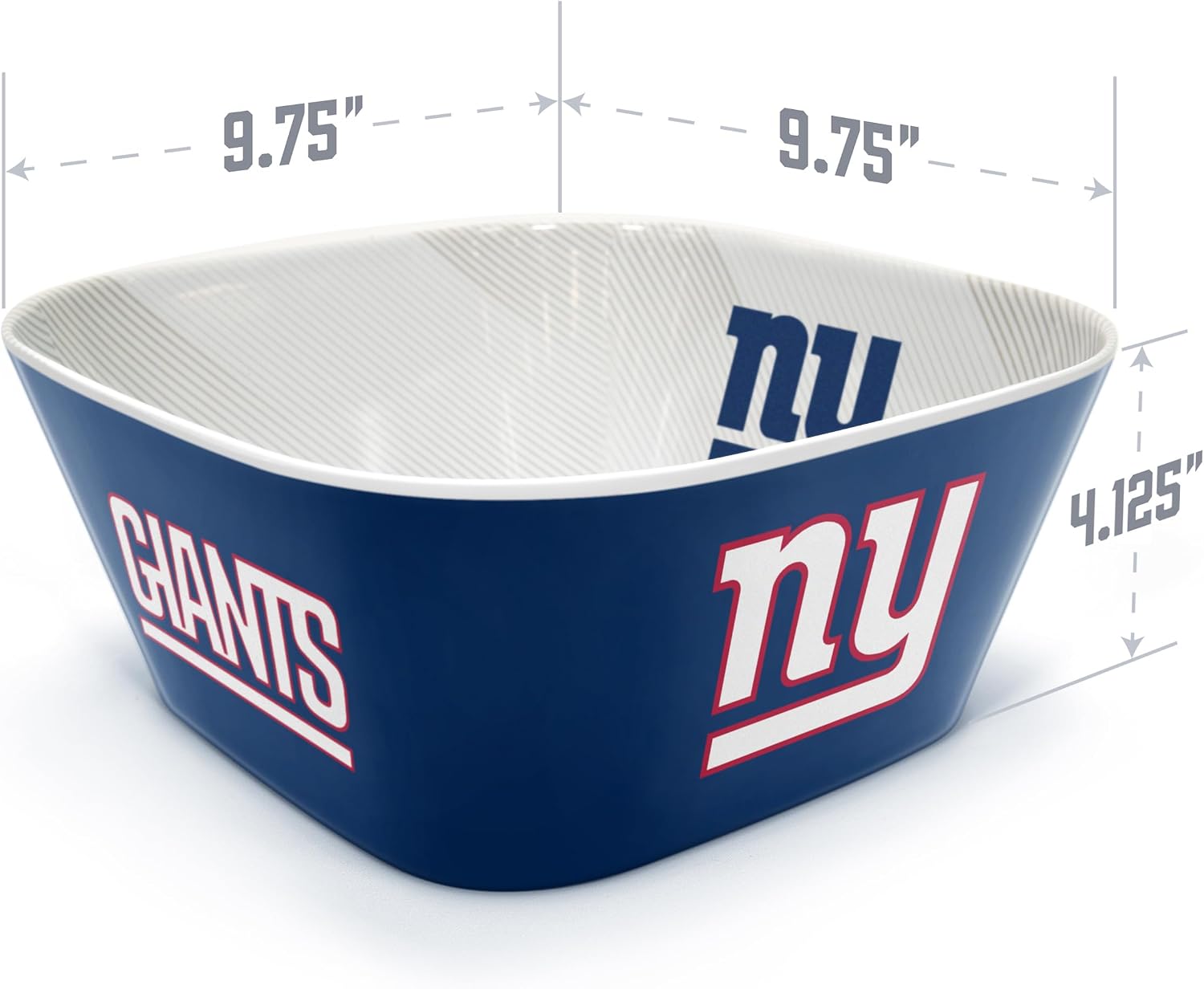 YouTheFan NFL Officially-licensed Large Party Bowl - 100% Melamine, dishwasher safe, BPA free - holds large bag of chips - sleek design - perfect for game day or any day