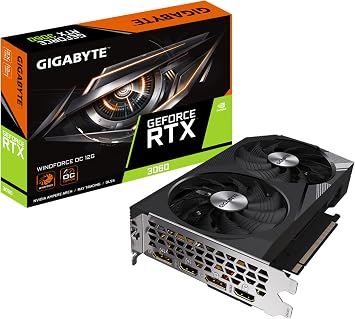GIGABYTE NVIDIA GeForce RTX 3060 WINDFORCE OC 12GB GDDR6 pci_e_x16 Graphics Card GV-N3060WF2OC-12GD