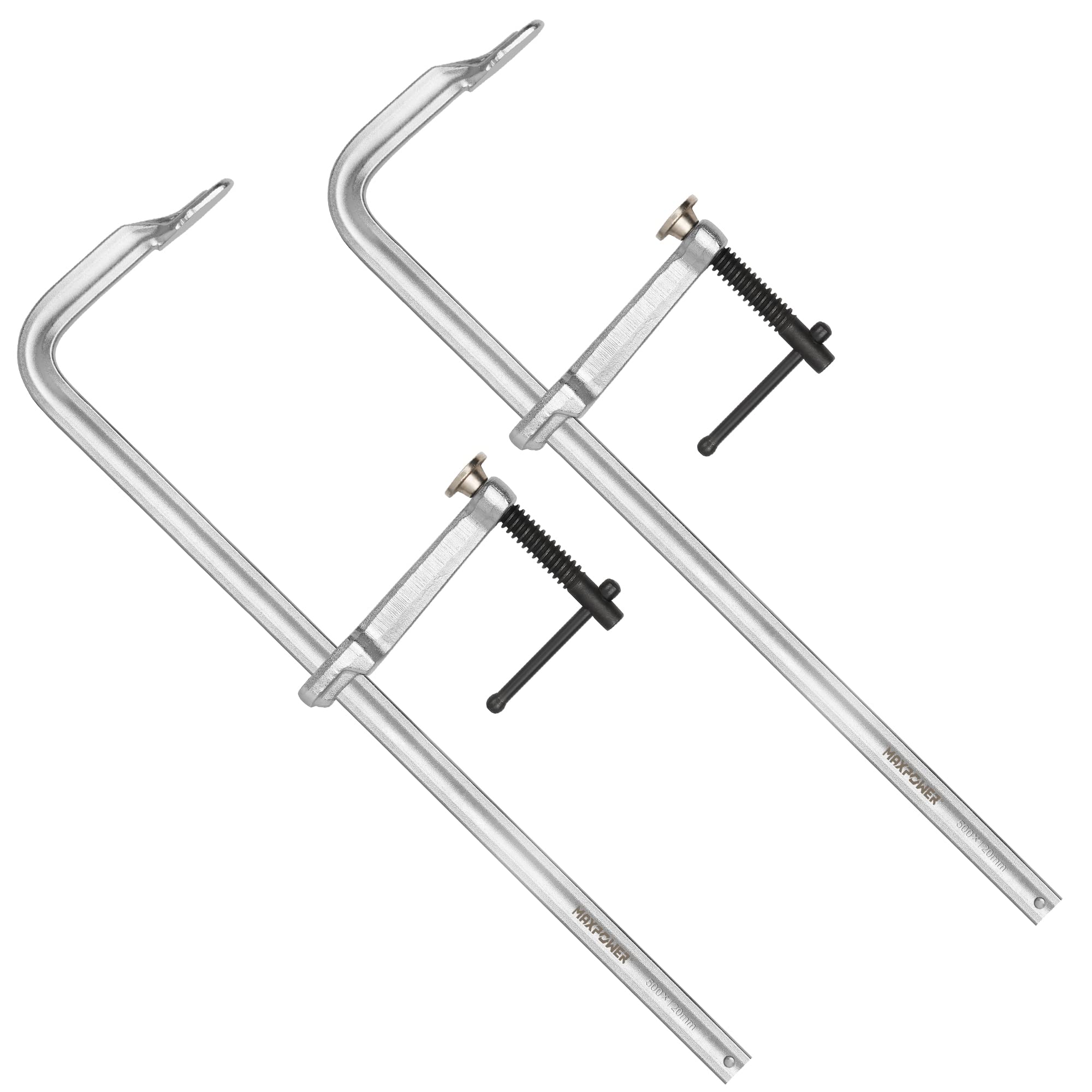 MAXPOWER 20-inch F Clamp, 4-3/4" Throat, Forged Full Steel Bar Clamp