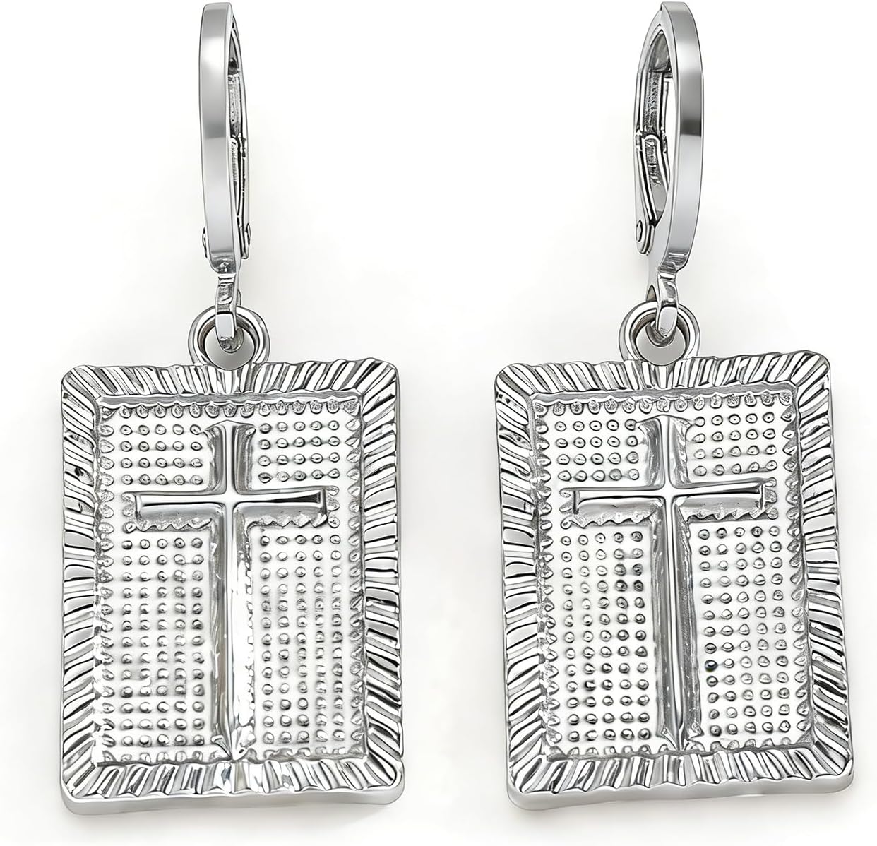 Cross Earring for Women Trendy Drop Dangle Cross Earrings Chunky Fashion Religious Simple Jewelry Communion Christian Gifts for Women