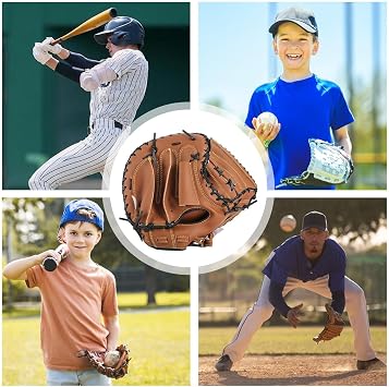 Sports Baseball Gloves, Baseball Catcher Glove - Softball Catcher Thicken Baseball Gloves - Thickened Baseball Glove, Comfortable Catcher Glove