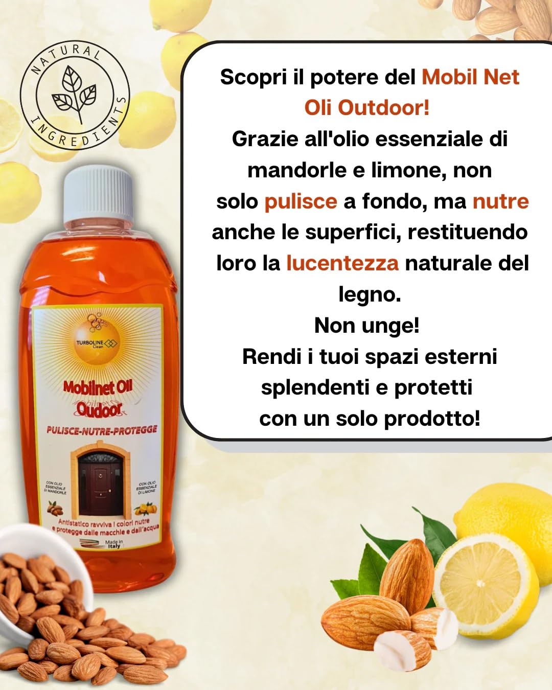 Olio Protettivo per Legno da Esterni 2x500 ml con Panno Incluso