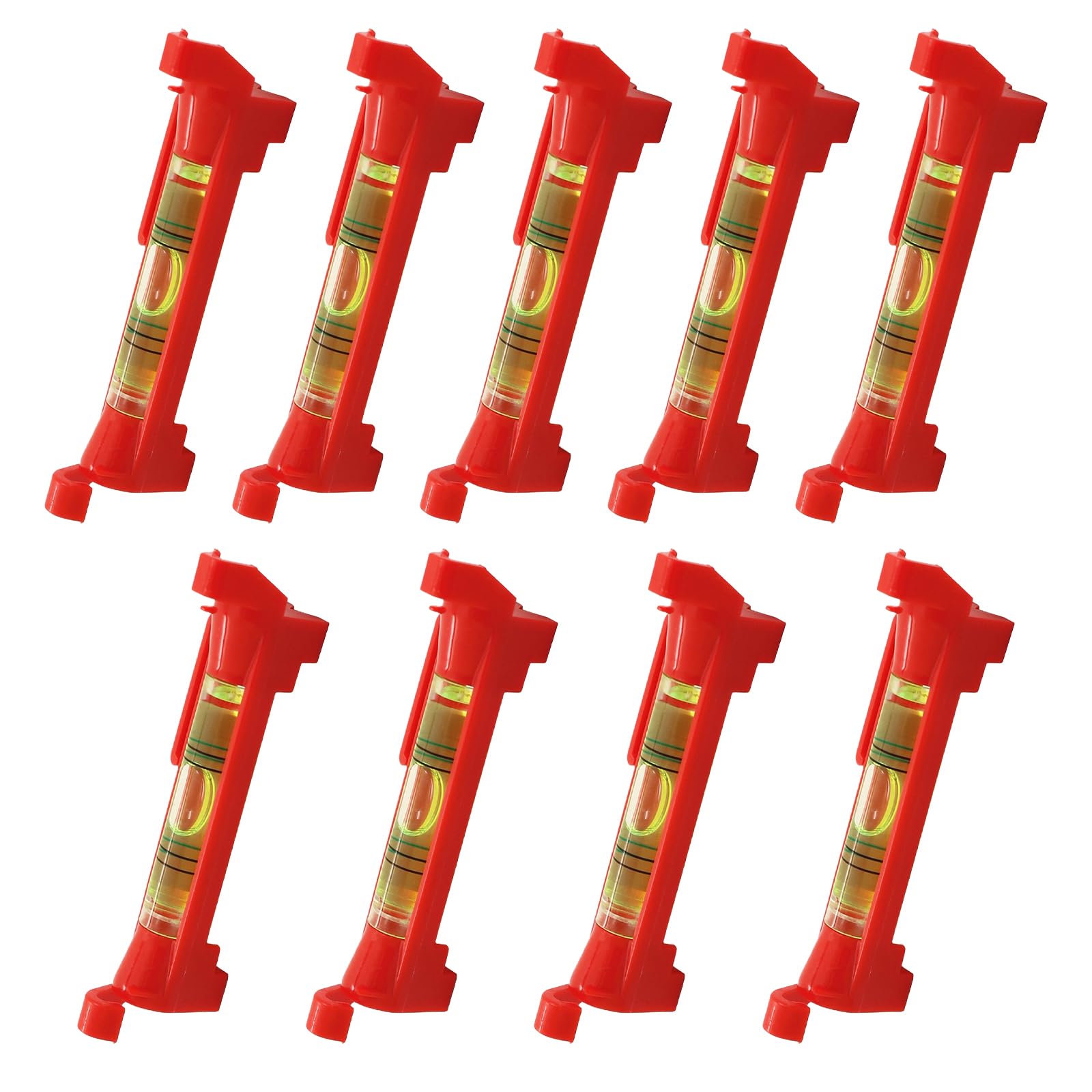 Gmhlles Red 9Pcs String Line Level, Leveller Mini Line Level For Bricklaying, Metalworking, Tile Construction Industry(Red)