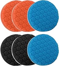 Sponge Buff, 5.9 inches (150 mm), Set of 6, Fine, Ultra Fine, Type, Polisher Buff, For Ultra Fine Particles, Car Wash Supplies, Flat Type, Polishing Pad