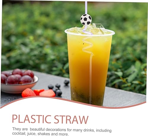 Miniatura 2 de Healeved Pajitas de plástico en espiral, pajitas de plástico con burbujas, pajitas de té de burbujas, pajitas divertidas para beber, pajitas locas y