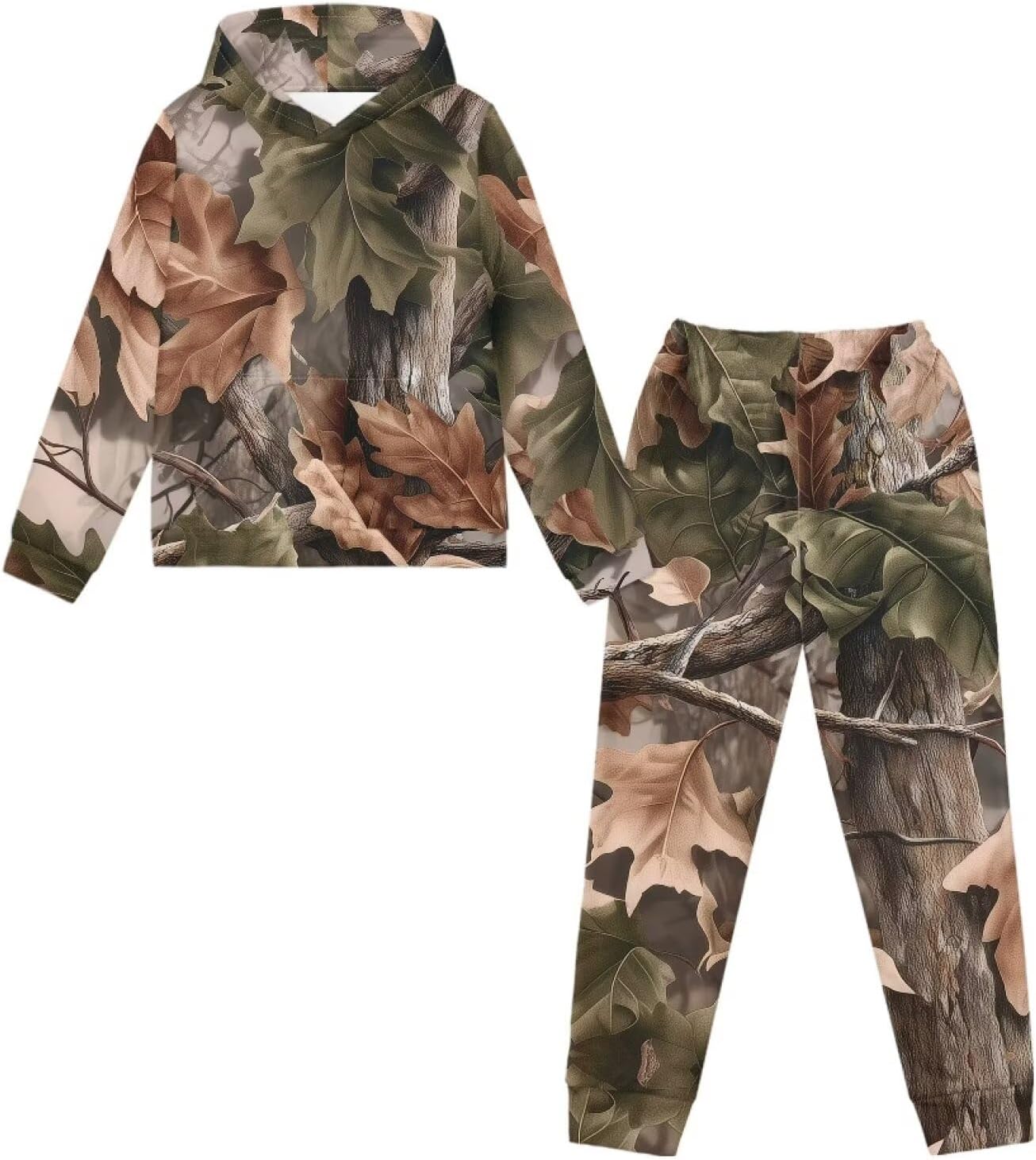 Girls Fall 2 Piece Outfits Casual Hoodie and Sweatpants Outfit with Pockets 2 Piece Pullover