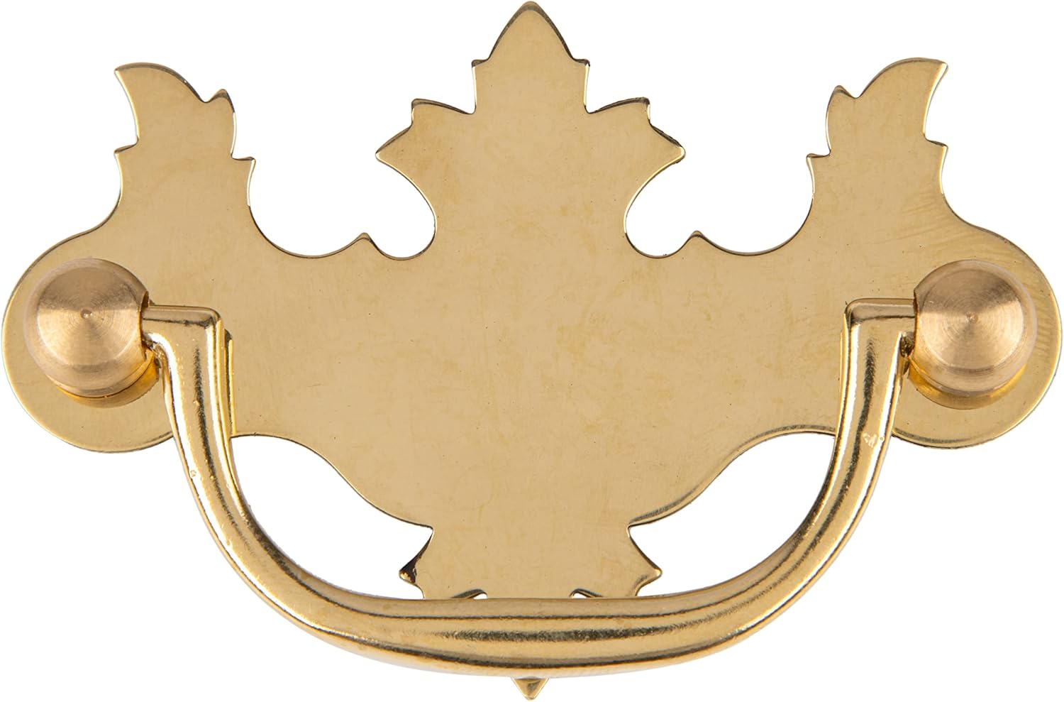 Early American Polished Brass Drawer Bail Pull | Centers: 2-1/2" | Handle for Antique Cabinet Door, Dresser Drawer, Desk | Reproduction Furniture Hardware | BP3-B